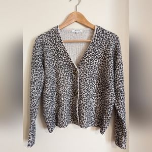 Madewell Vintage Ditsy Cameron Ribbed Cardigan Sweater in Coziest Yarn